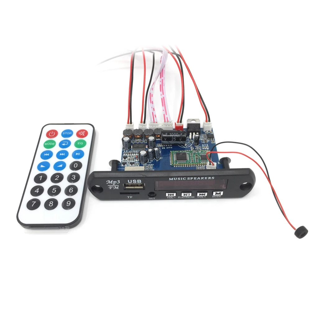 Плата декодирования Bluetooth 4 0 MP3 модуль 2*10 Вт усилитель мощности tf-карта USB FM APE FLAC WAV