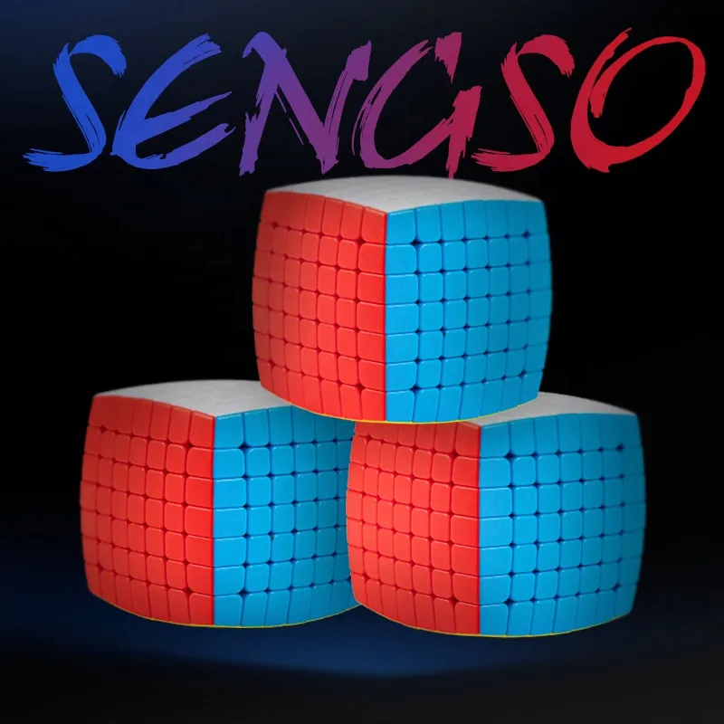 

NEW Shengshou Pillow Mr.M 7x7 Magnetic Cube SengSo rounded Stickerless 7x7 Speed Cube Linglong mini 7x7 Cubo Puzzle kids Toys