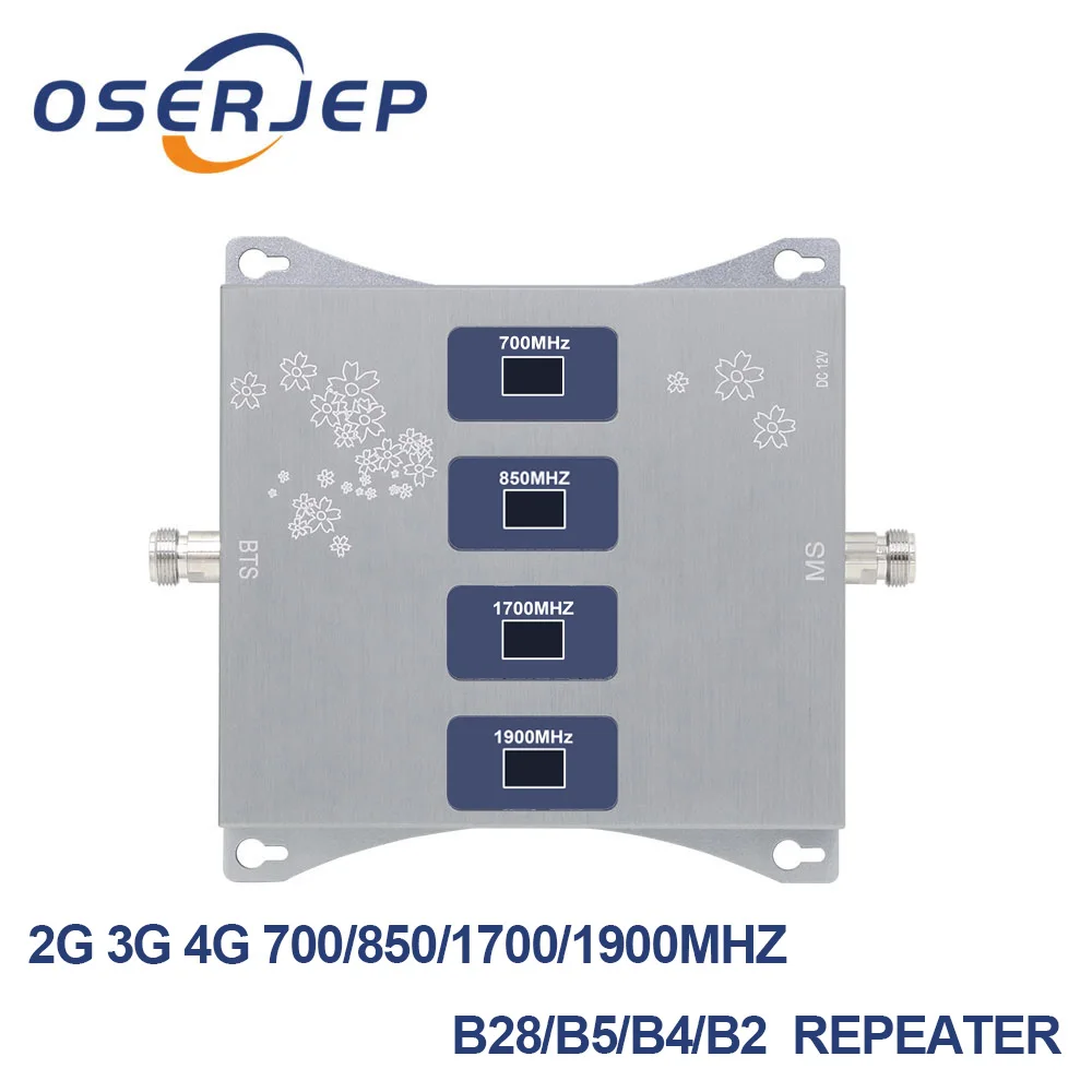 Четырехдиапазонный 2g 3g 4g B28 B2 B4 B5 700 850 1700 1900 МГц Усилитель GSM WCDMA UMTS LTE ретранслятор