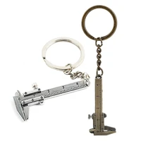 mini vernier caliper key ring car styling accessories keychain automobile key chains key ornament stainless steel