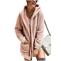 faux fur coat women hooded winter casual teddy coat autumn pockets new fur jacket fleece fluffy overcoat outwear