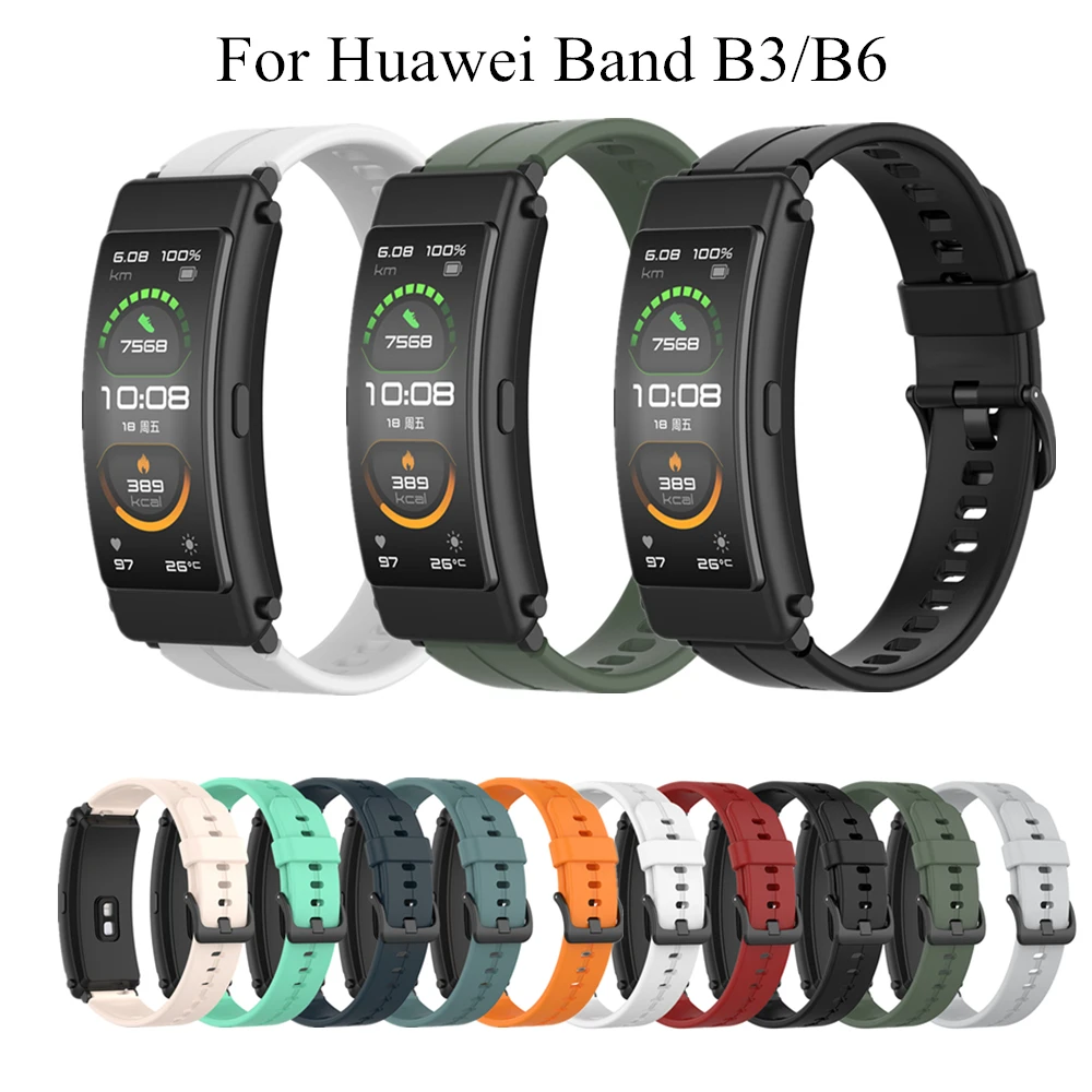 Ремешок силиконовый для Huawei TalkBand B6/B3 сменный спортивный браслет смарт часов huawei B6