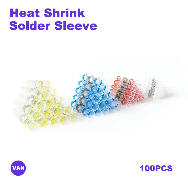 

10/50/100PCS Heat Shrink Soldering Sleeve Terminals Insulated Waterproof Butt Connectors Kit Electrical Wire Soldered Terminals