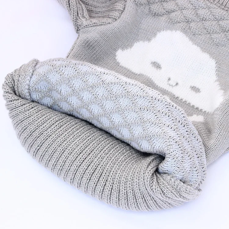 Свитер для маленьких девочек детский весенне Зимний вязаный пуловер с высоким