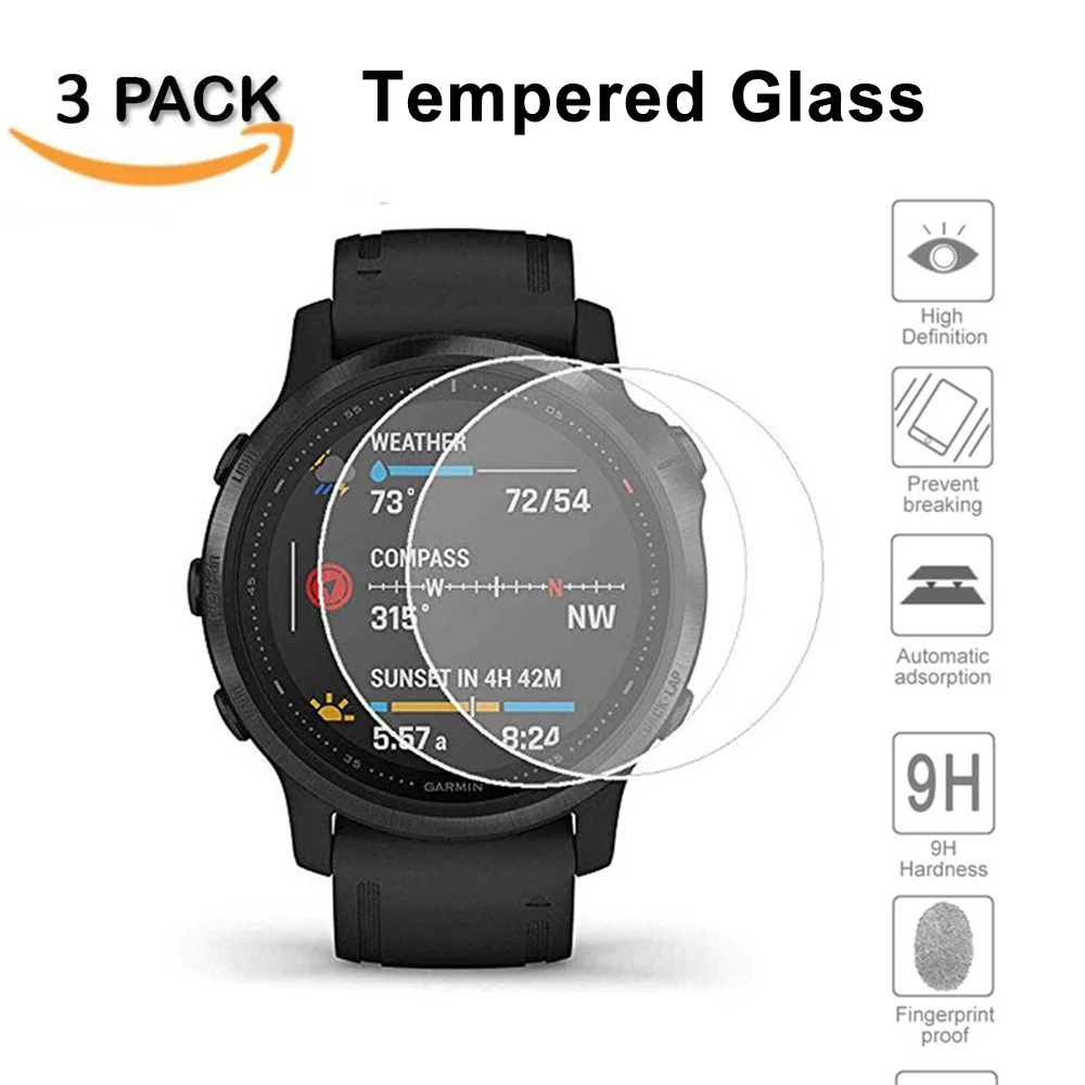 Ультрапрозрачная Защитная пленка для Garmin Fenix 5 стеклянная экрана Plus 6S 6X 6 Pro 3 шт. |