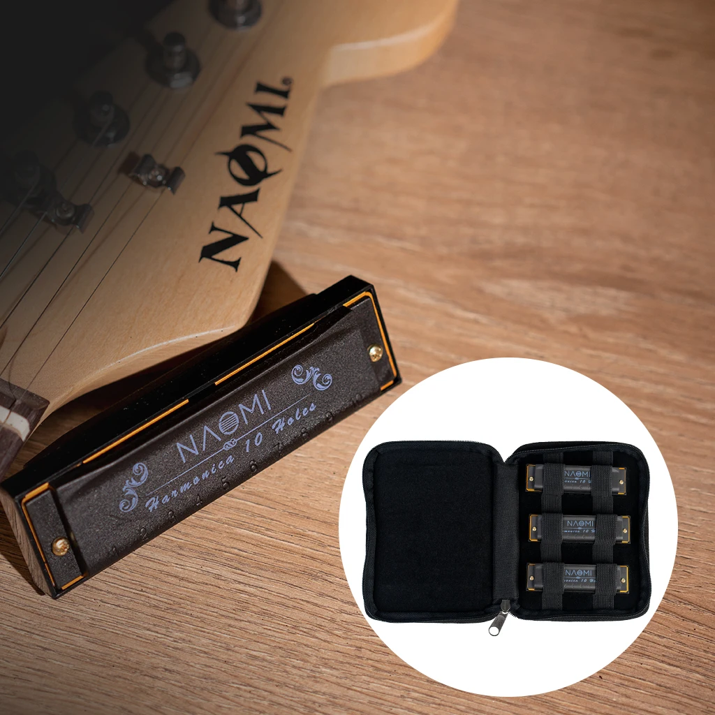 

Hoodoo Блюз набор губных гармоник из трех частей с Чехол 3 Harmonicas Harp Pack