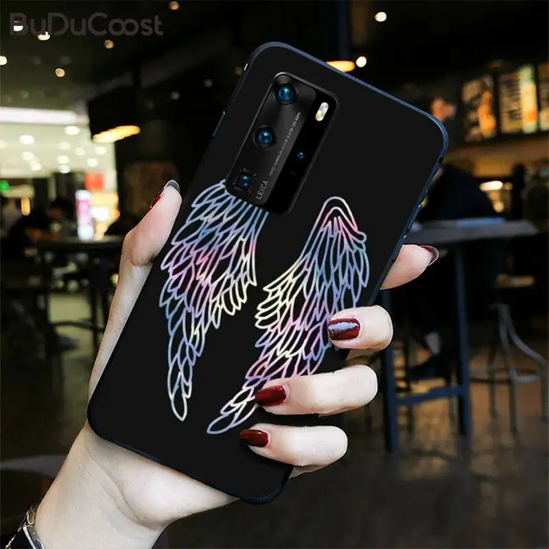 

Angel wings feather High Quality Phone Case for Huawei P20 P30 P20Pro P20Lite P30Lite P10 P Smart plus P10Lite P40 Pro P40 lite