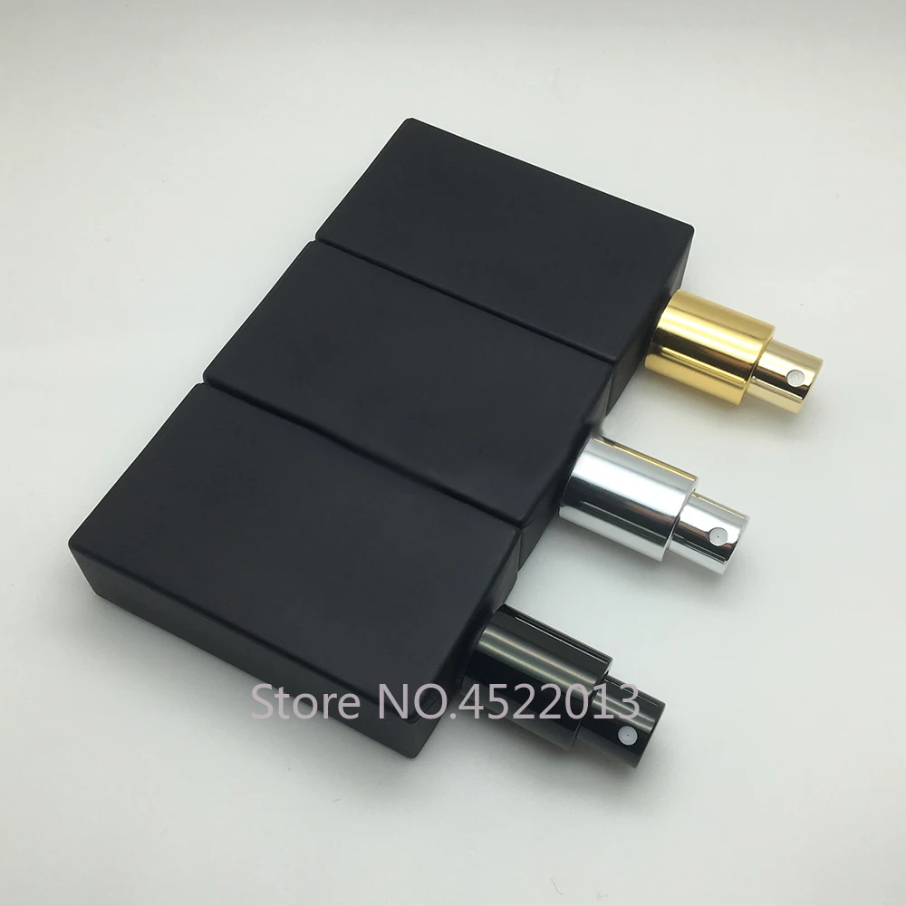 Флакон спрей для духов из матового черного стекла пустой элегантный портативный