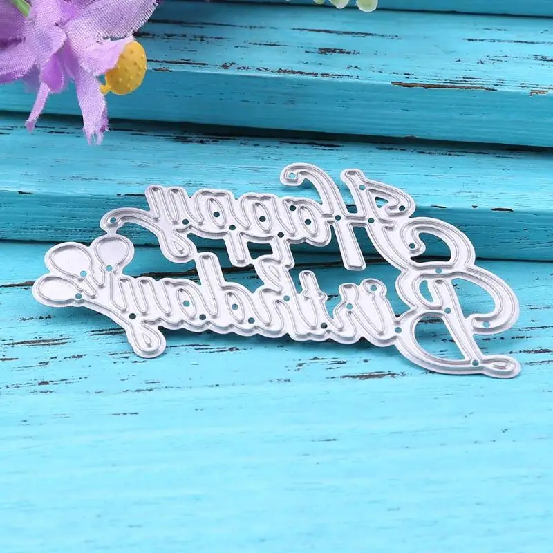 1 шт. Серебряный углеродистой стали на день рождения DIY металлический скрапбук