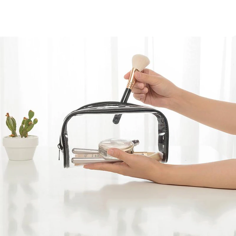 Прозрачная дорожная косметичка DINIWELL на молнии для женщин прозрачные сумочки