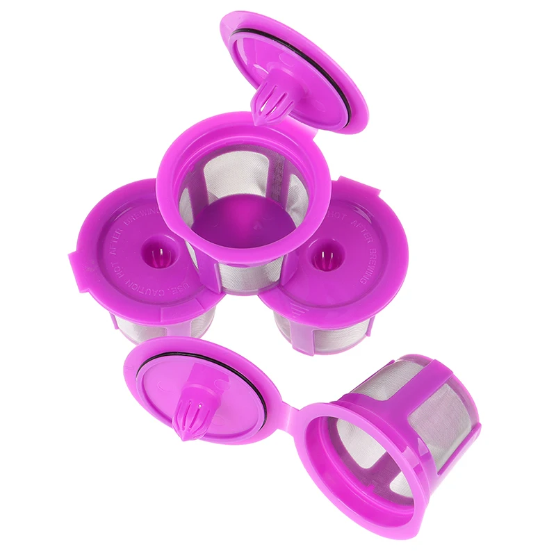 4PCS Coffee Capsules Cup For K Refillable Filters Stainless Steel Mesh Keurig 2.0 Machine Accessories |