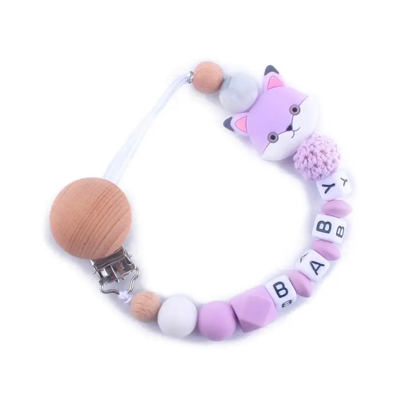 

Silicone Letter Pacifier Clips Chain For Infant Feeding Toddler Chew Toy Clips