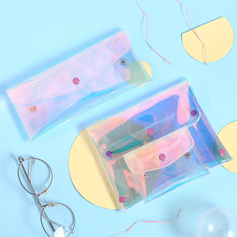 

1PC Transparent Coin Purse Women Wallet Laser PVC Card Pencil Cosmetic Money Clutch Bag Case Female Mini Zipper Wallets Pouch