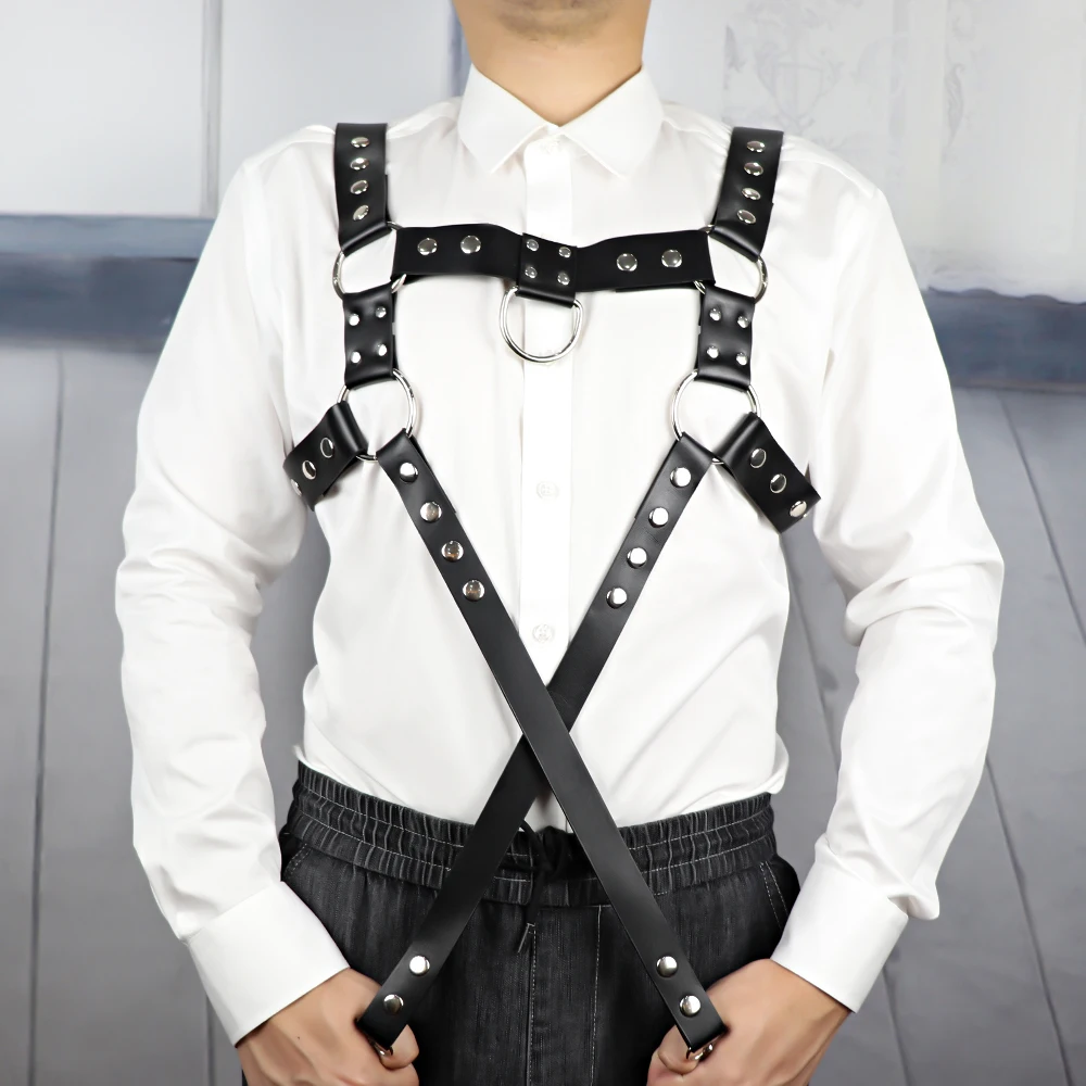Упряжь Для мужчин нижнее белье плечевой ремень грудной клетки тела рабство мышц