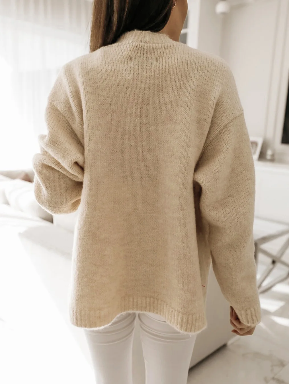 

Autumn Woman's Knit Cardigans Sweaters Solid V-Neck Loose All-match Knitwear Single Breasted Jacket Coat Tops Cardigan Outerwear