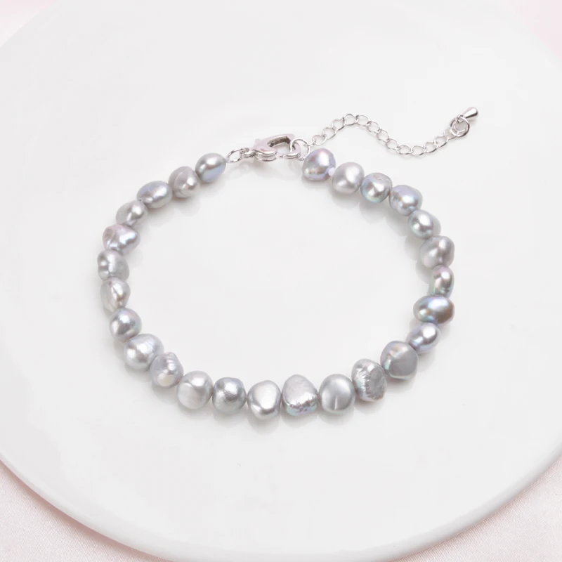 Женские браслеты из натурального жемчужные барокко и белого пресноводного