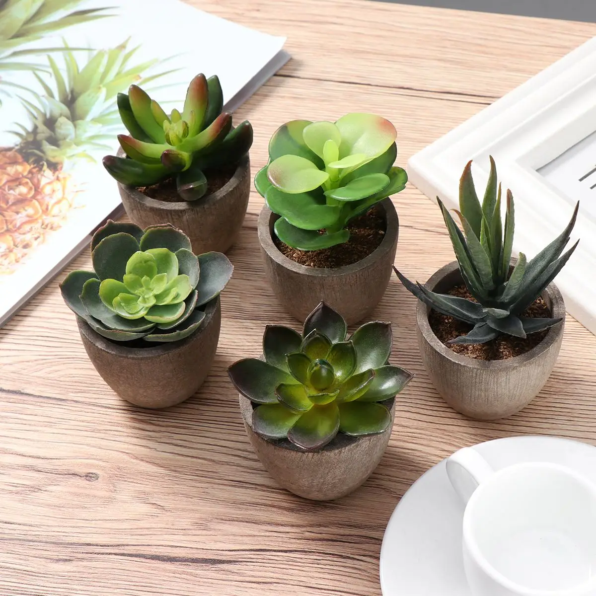 1 Набор креативный мини-искусственный суккулент декор растения в горшках