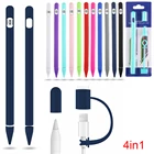 Цветной мягкий силиконовый чехол с наконечником, держатель для коннектора, ремешок для телефона, защитный чехол для ручки, чехол для Apple iPad Pro, сенсорная ручка