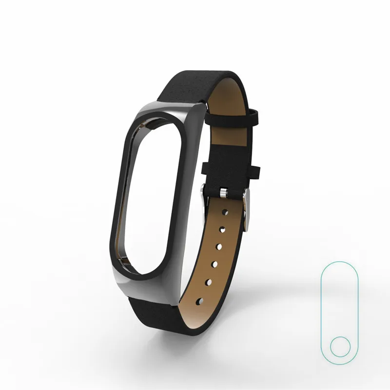 PU Black Безвинтовой ремешок mi band 2 для браслета Xiaomi mi band 2 - Цвет: PU Black