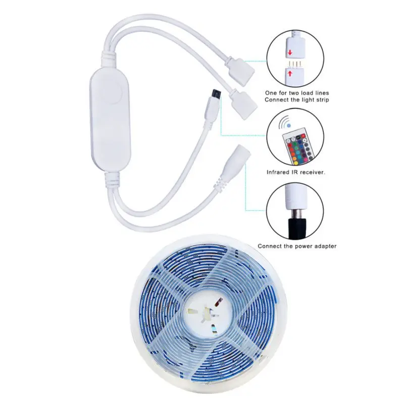

New WIFI Led Strip Light With 300 Lights Epoxy Waterproof SMD5050 Colorful RGB Controller Waterproof IP65 Protection Level