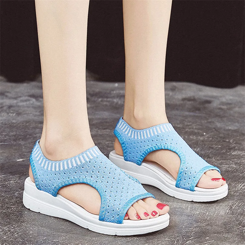 LIN KING/женские сандалии размера плюс 45 Новинка 2020 года Женская обувь Женские