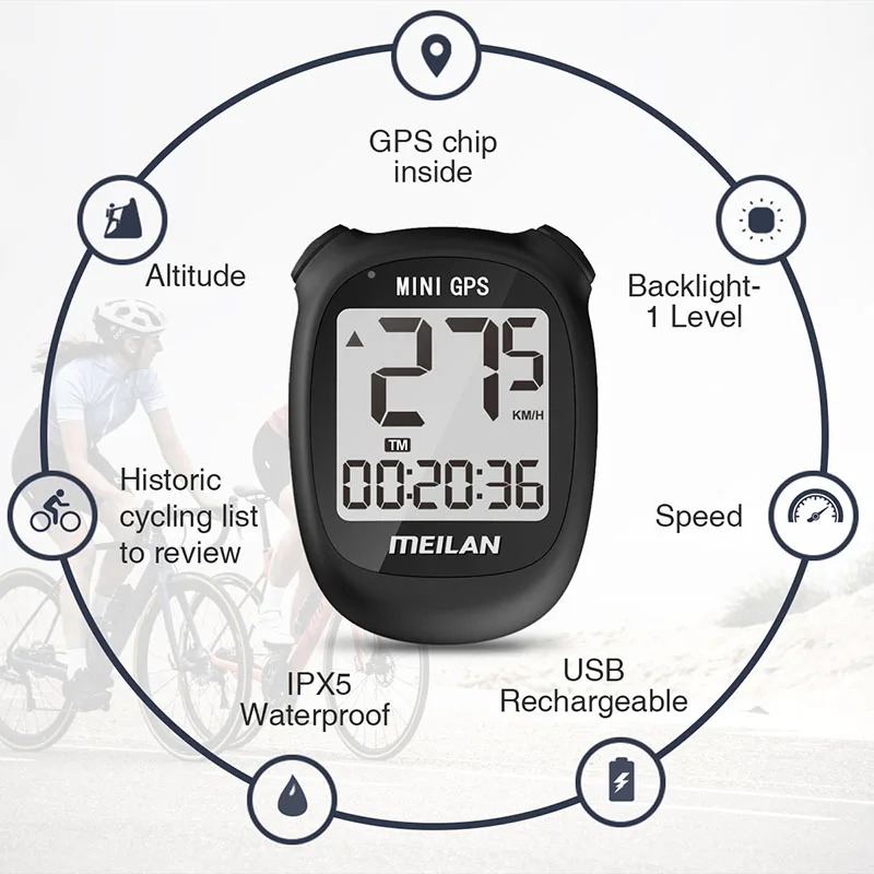 Велокомпьютер meilan M3 беспроводной компьютер с GPS спидометр велокомпьютер одометр
