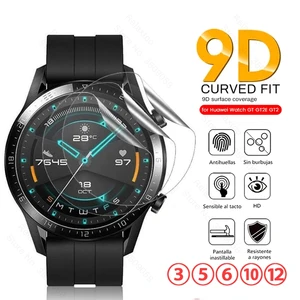 3 12pcs 9d curved hydrogel film for huawei watch gt2 pro 42mm gt 46mm gt2e protective film hauwei gt 2 2e smartwatch not glass free global shipping