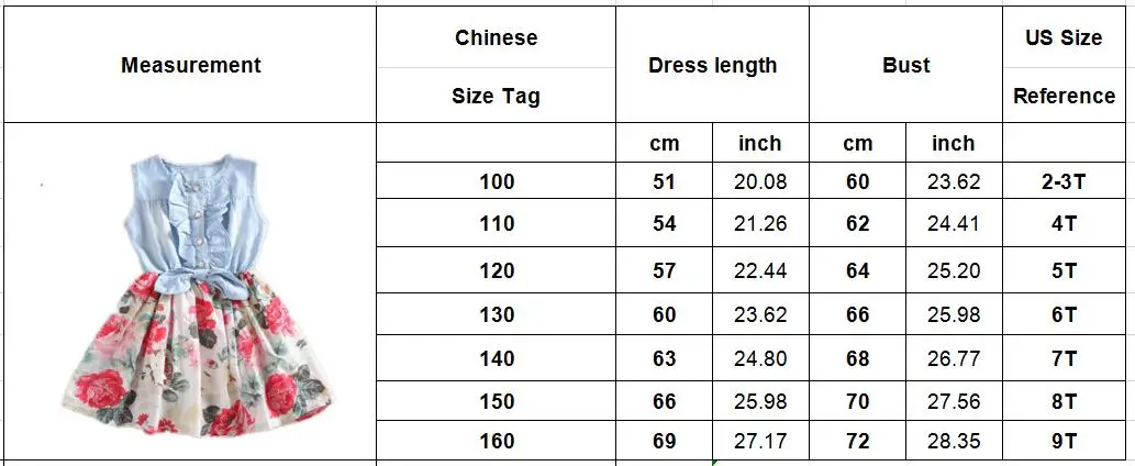 

OHMETOY Girls Denim Floral Dress Summer Party Dress Belt Children Flying Short Sleeve Casual Clothing Girl Kids Fashion Outfit