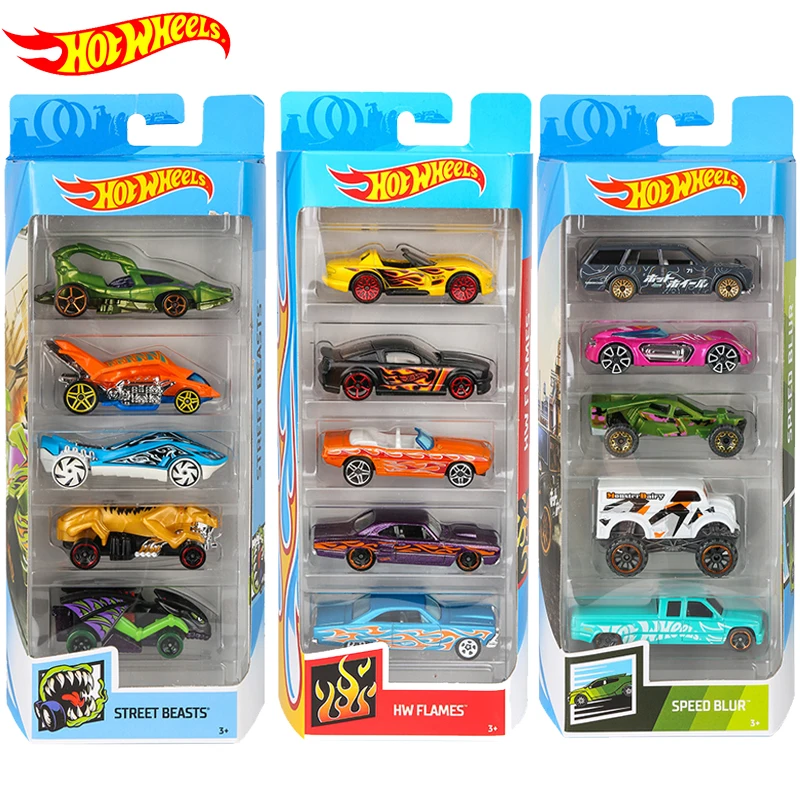 Hot Wheels Оригинал 5 шт./компл. литая металлическая мини модель автомобиля 1:64 детские