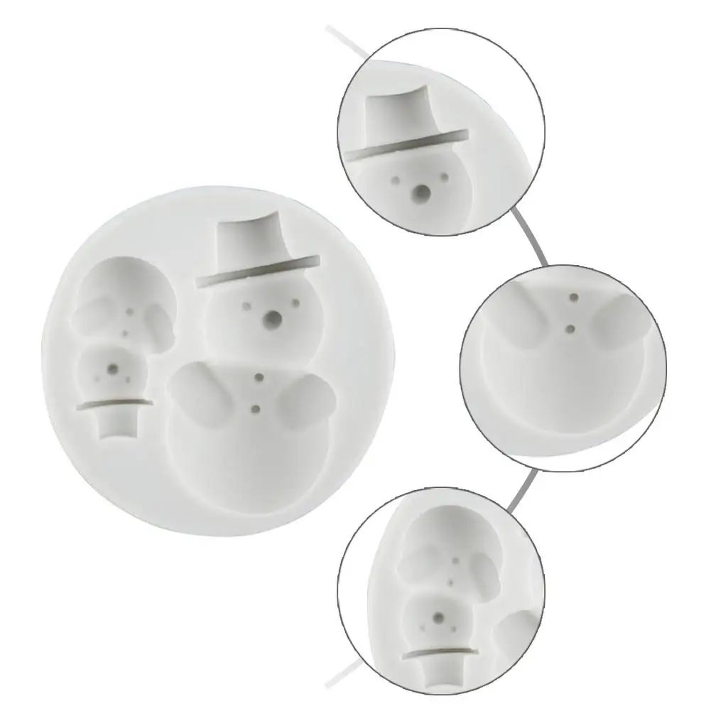 Рождественская тема силиконовая форма Рождественский снеговик для сыра мусс