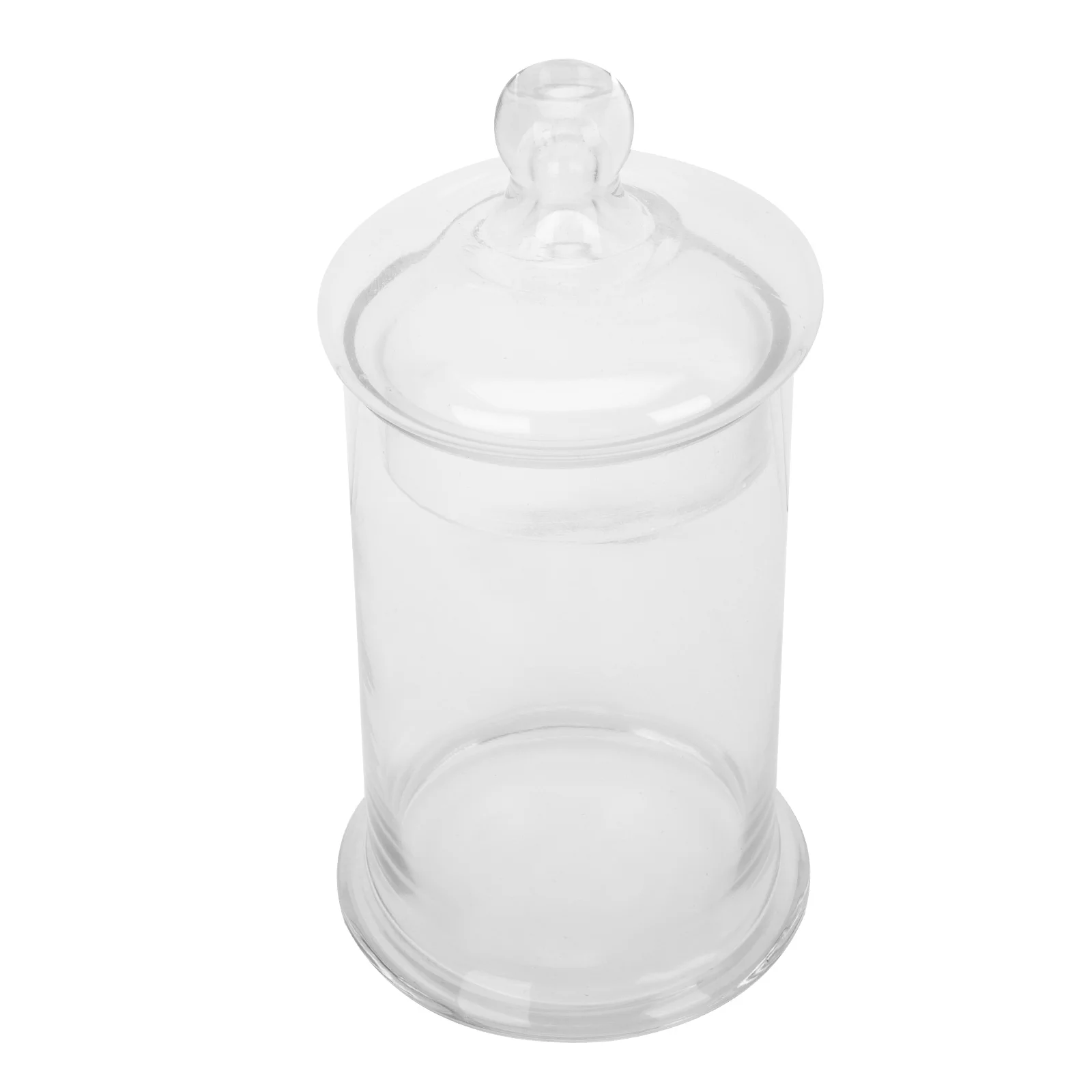 

1Pc Decorative Candy Container Glass Jar Exquisite Storage Tank (Transparent)