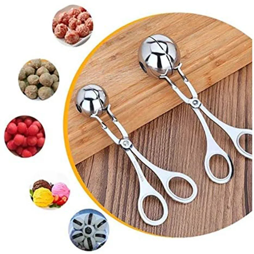 

Meat Baller, Kitchen Meatball Maker Stainless Steel Meatball Clip Fish Ball Rice Ball Making Mold Tool Kitchen Accessories