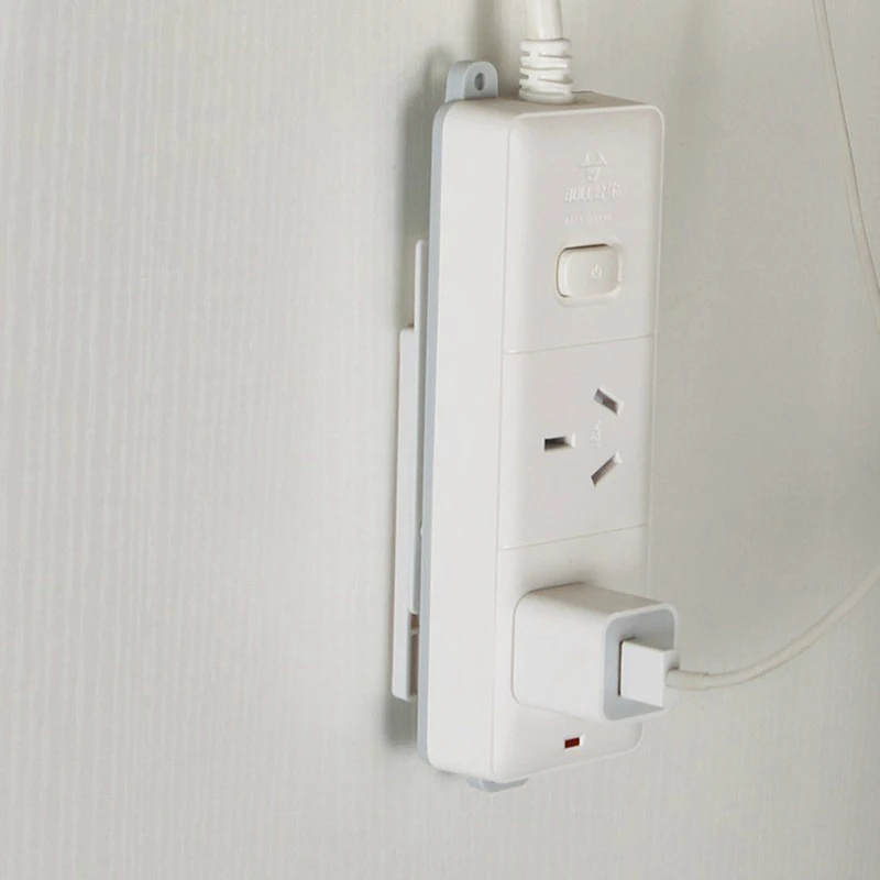 1PC Seamless Punch-free Plug Sticker Holder Wall Fixer Power Strip Holders Storage for Sockets Shelf Stand | Дом и сад
