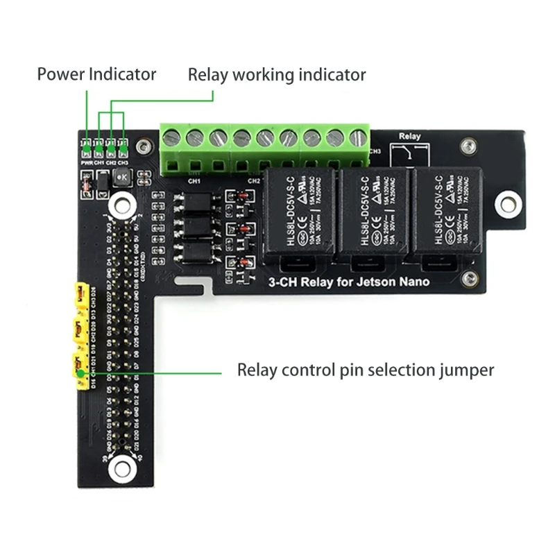 

Jetson Nano Optocoupler Isolation Quality 3 Channel Relay Expansion Board