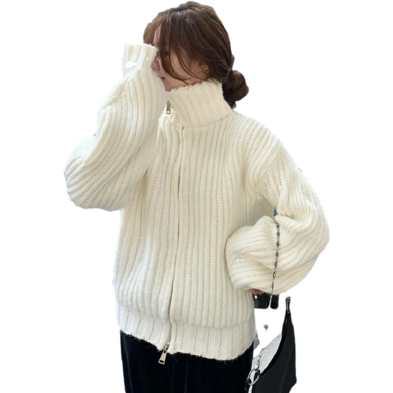 

New Oversize Womens Sweaters Autumn Vintage Cardigans Loose Winter Sweater Knitted Plus Size Women Cardigan Knit Button Loose