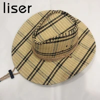 unisex cowboy hat straw hats shade sun protection west outdoor travel for summer caps with visor high quality fashion
