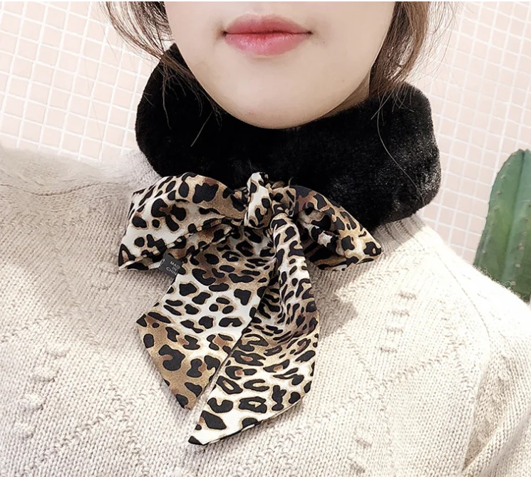 Новинка 2020 шелковый шарф с леопардовым принтом женский теплый мягкий