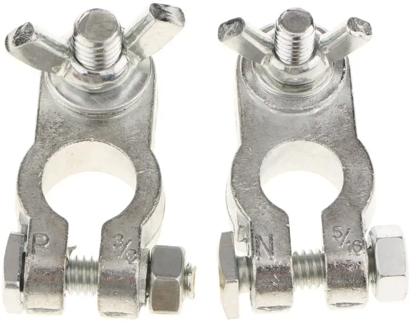 

Pair Battery Terminal Clamps Accessory Auto Switch Quick Release Negative Positive