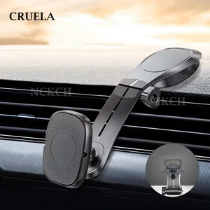 magnetic car center console mobile phone holder gps 360 degree rotation for iphone 11 samsung xiaomi redmi huawei p30 bracket free global shipping