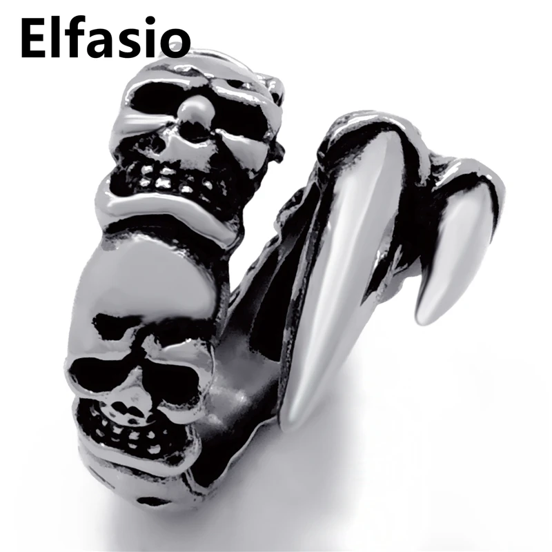 Мужское кольцо из нержавеющей стали 316L в готическом стиле|rocker rings|punk fashion316l stainless