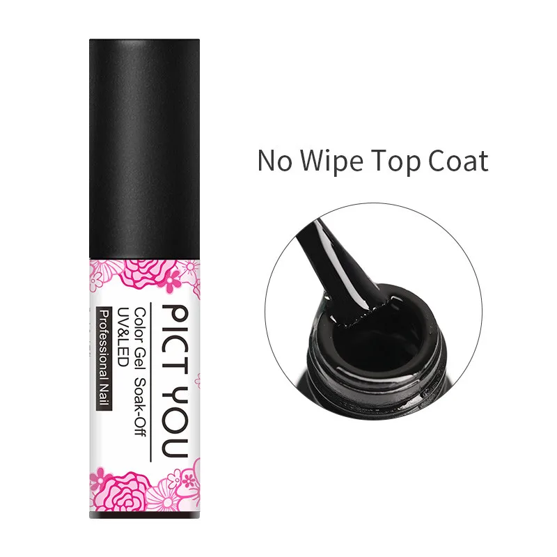 Top Coat PICT YOU 1 бутылка термогель для ногтей три цвета замочить от гель-лака изменение цвета температуры гель для ногтей 22 цвета - Цвет: Top Coat