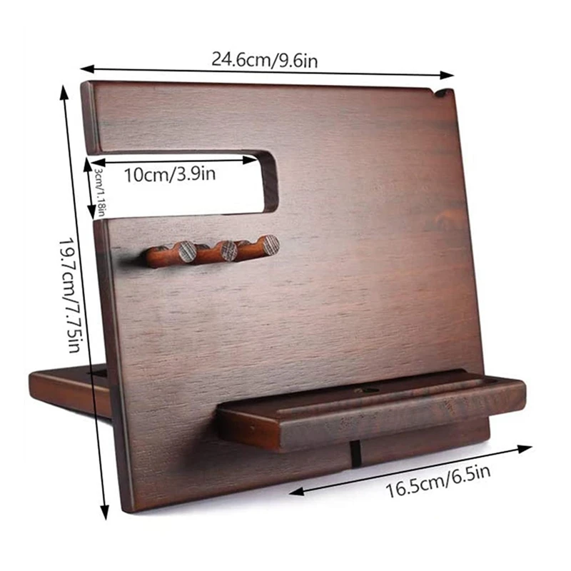 

Wood Jewelry Necklace Mobile Phone Base Multifunctional Hanging Bracelet Watch Glasses Key Jewelry Desktop Storage Stand