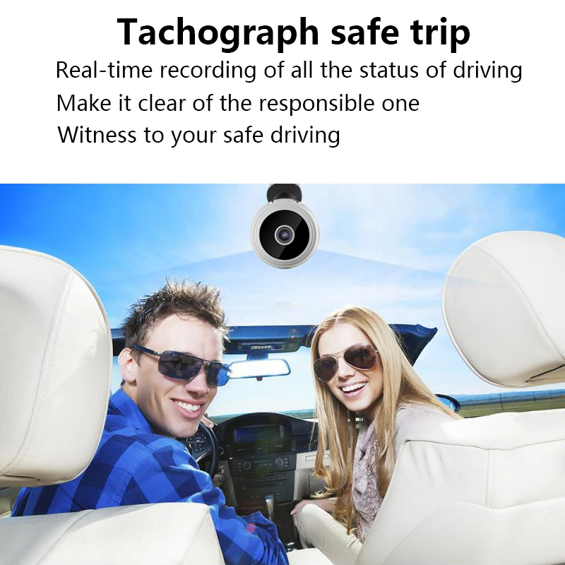 

Wireless Hidden WiFi Mini Camera HD Portable Home Security Cameras Night Vision Car DVR Recording Detection DV