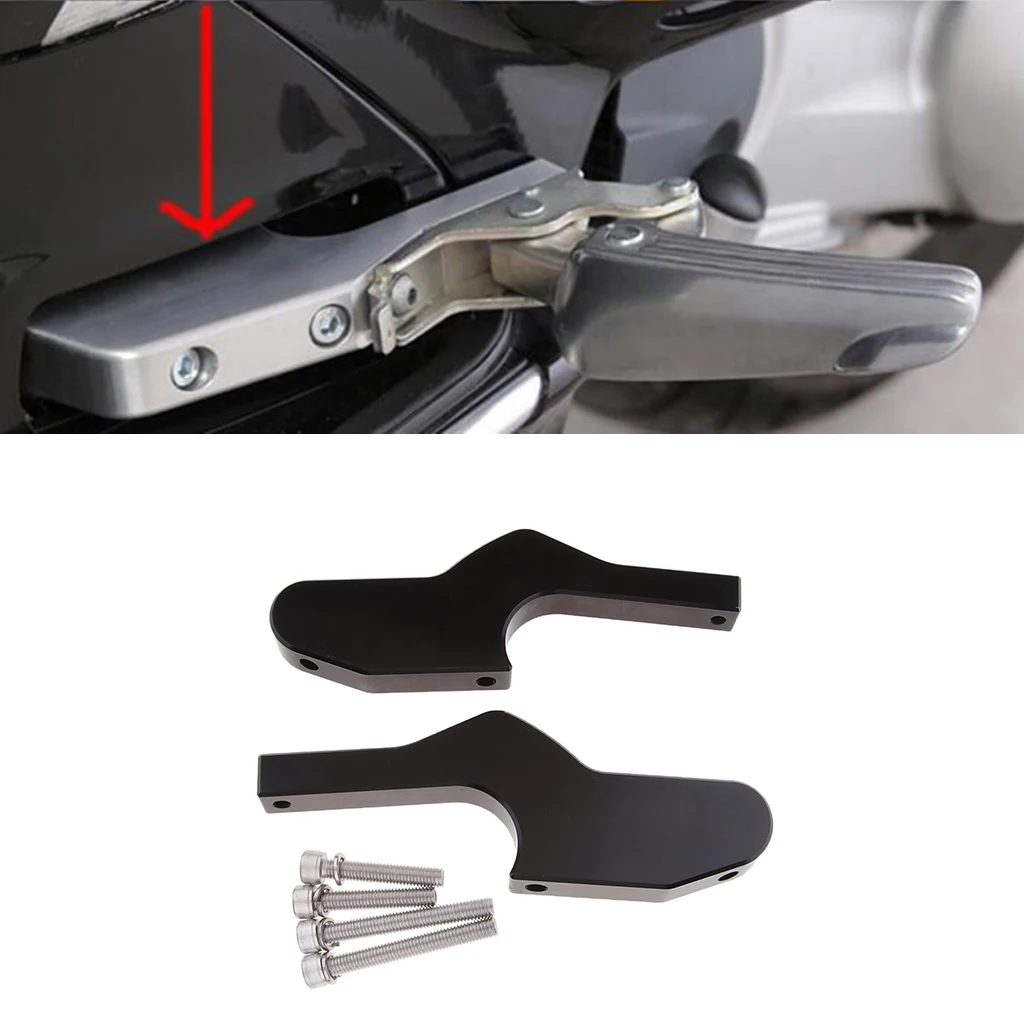 

2Set Motorcycle Rear Passenger Footrests Extensions Extended Footpegs for Vespa GTS 150 250 300ie