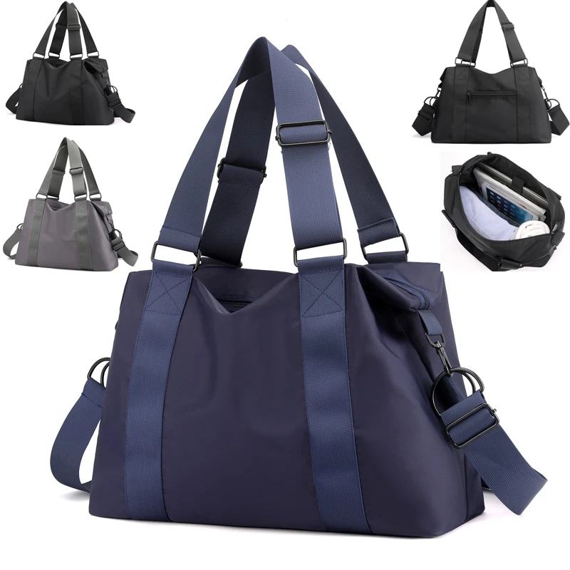 

Large Black Women Bag Teenager Girl 15.6" Laptop Handbag Female Crossbody Messenger Bags Business Ladies Mummy Tote Handle Bag