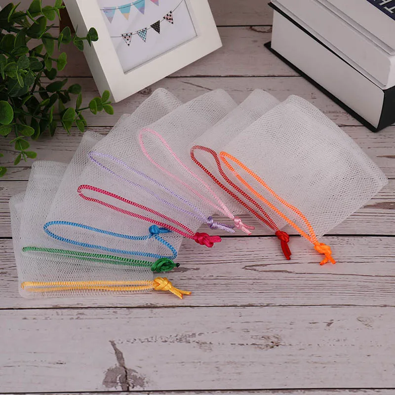 Очищающее средство для лица ручной Пенящийся сетчатый мешок мытья жидкое мыло