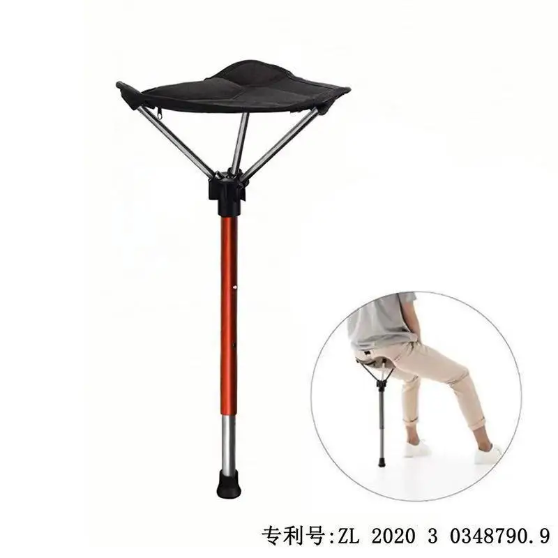 

2021 new outdoor folding stool portable queuing artifact portable seat fishing mazza telescopic folding stool