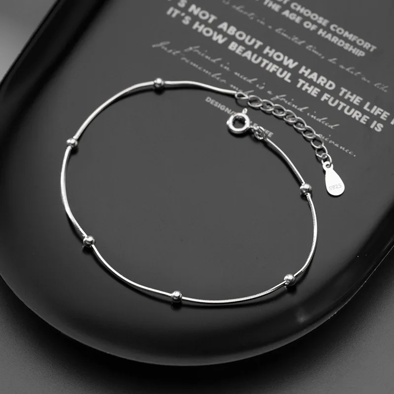 

LKO New Arrive Simple Silver 925 Bracelet for Women S925 Romantic Sweet Bracelet for Girls Best Gift Free Shipping