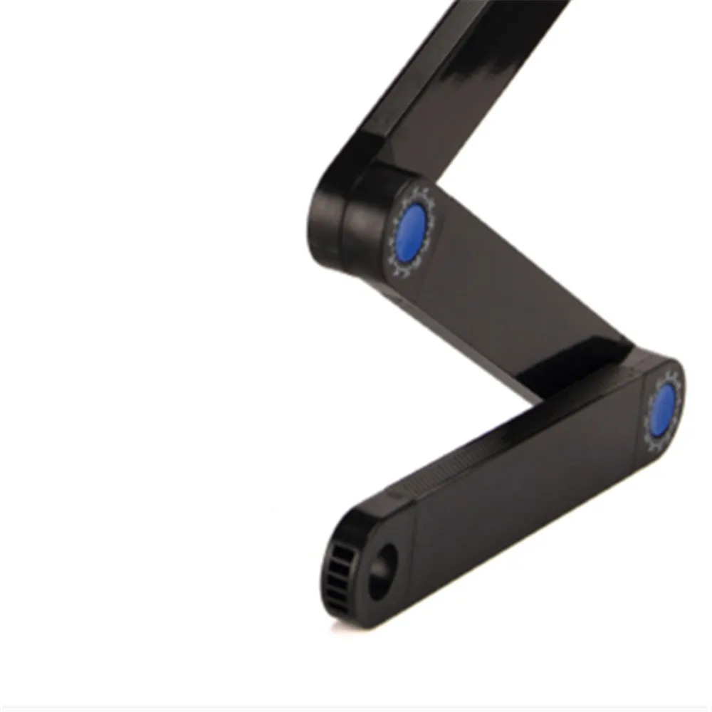 Стол для ноутбука с двойным вентилятором Регулируемый алюминиевый складной