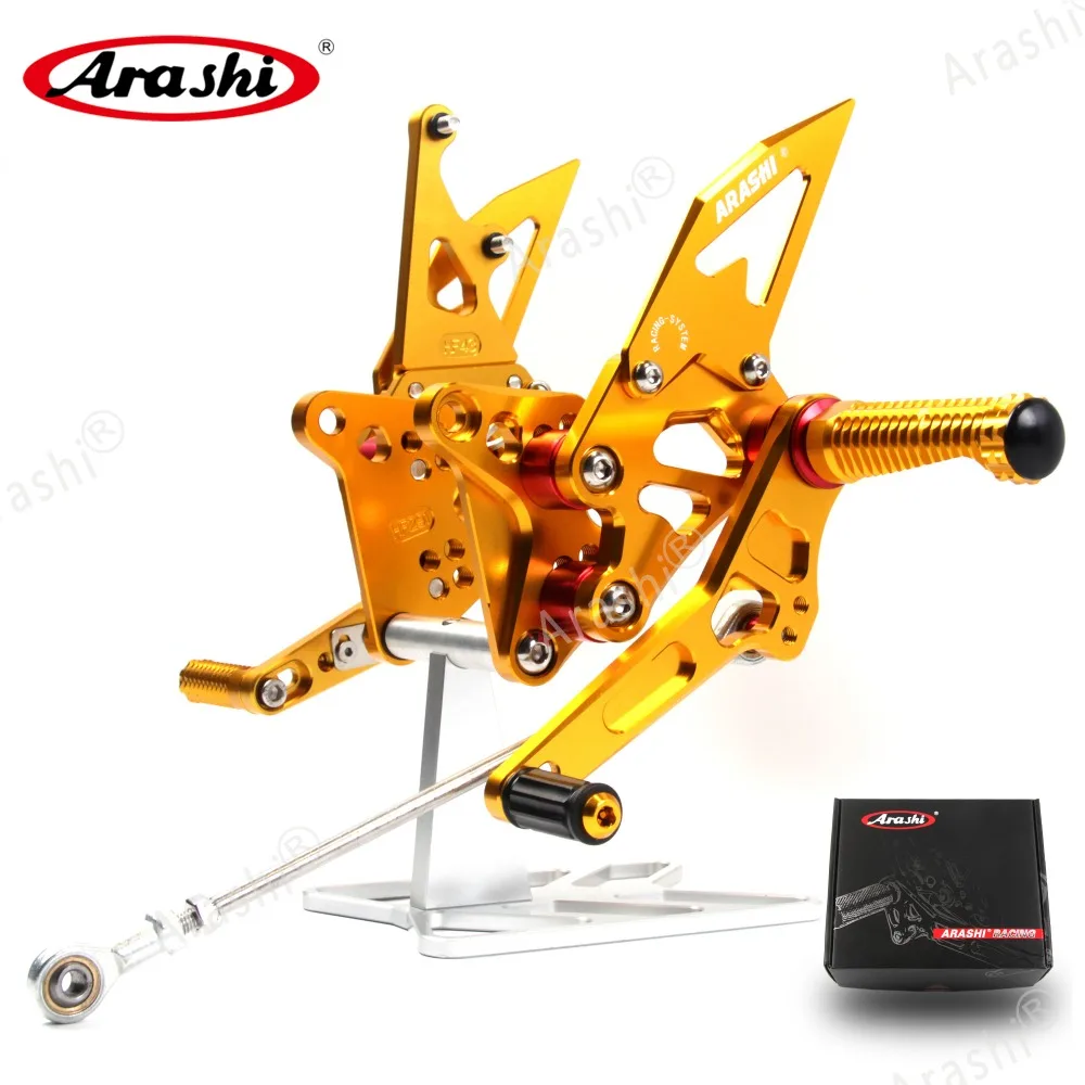 Arashi 1 комплект ЧПУ Регулируемый подножек для SUZUKI HAYABUSA GSXR1300 GSX1300R 2008- GSX-R GSXR 1300 2009 2010 2011 2012 2013